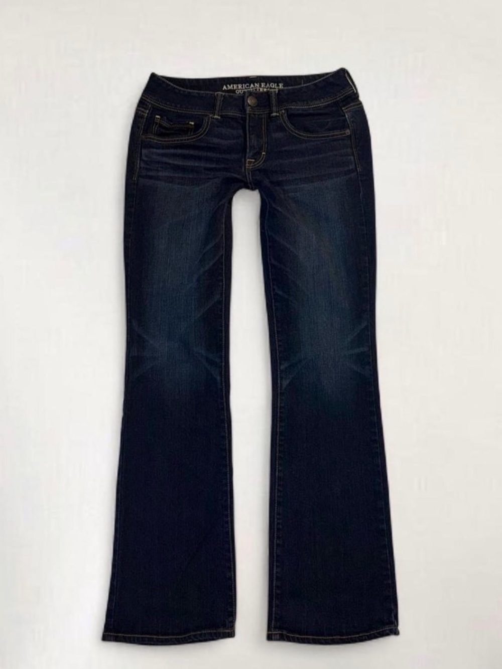 Y2K American Eagle Dark Wash Low Rise Bootcut Denim Jeans Women's 6